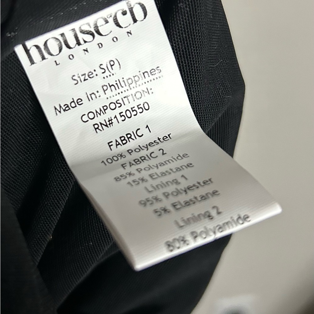 House of CB Freyja Black Gathered Corset Dress S Plus - Picture 16 of 16